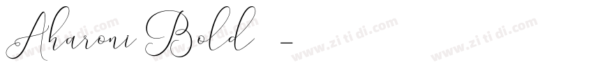 Aharoni Bold 粗体字体转换
